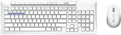 Комплект клавіатура+миша Rapoo 8200M White