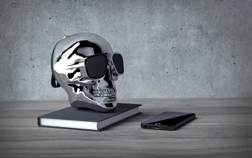 Фото: Портативна колонка Jarre Technologies AeroSkull XS Plus Chrome Silver (ML80070) № 5 | KTC