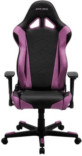 Крісло ігрове DXRacer Racing OH/RE0/NP PU шкіра, Al основа, Black/Purple