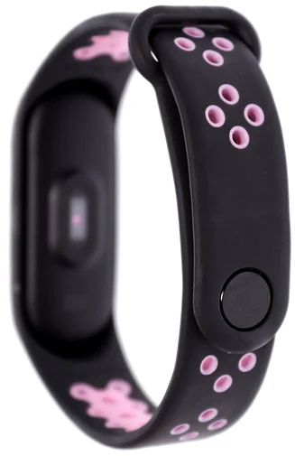 Фото: Ремінець Mijobs for Xiaomi Mi Band 3 Black/Pink № 5 | KTC