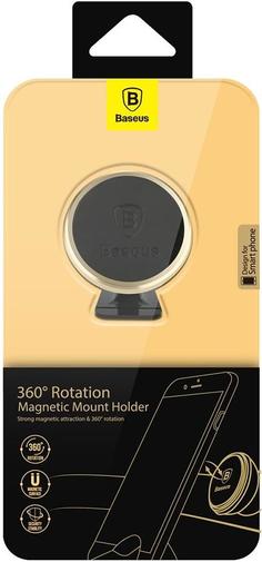 Кріплення для мобільного телефону Baseus 360-degree Rotation Magnetic Mount Holder Luxury Gold (SUGENT-NT0V)