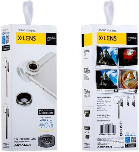 Фото: Зовнішня лінза Momax X-Lens 2in1 Superior Lens Set Silver (CAM2S) № 19 | KTC