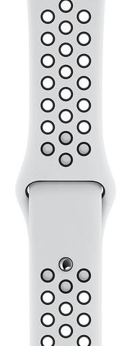 Ремінець Apple Nike Sport Band для Apple Watch 44mm Pure Platinum/Black - S/M & M/L