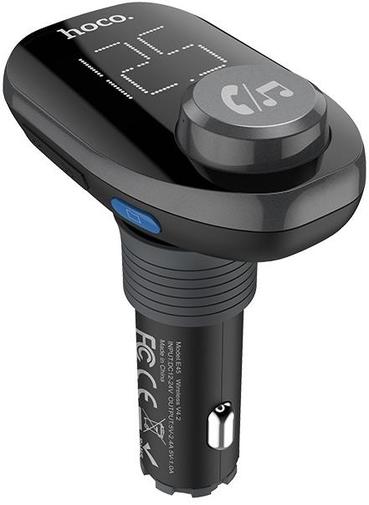 Автомобільний зарядний пристрій + FM-трансмітер Hoco E45 Happy Wireless MP3 Charger Black