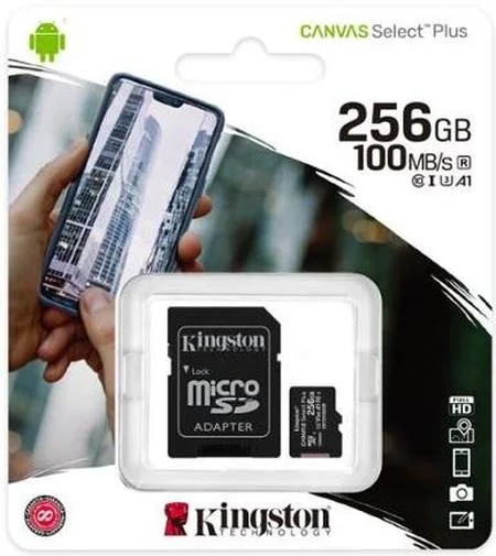 Фото: FLASH пам'ять Kingston Canvas Select Plus A1 Micro SDXC 256GB with adapter (SDCS2/256GB) № 5 | KTC