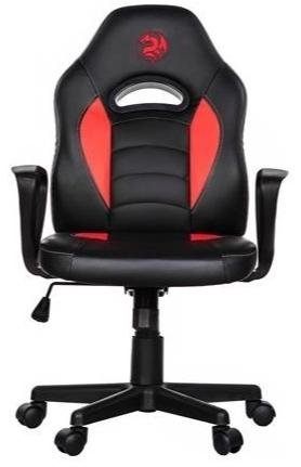 Крісло ігрове 2E GC21 Junior, Екошкіра, Al основа, Black/Red