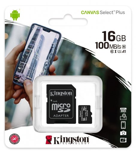 Карта пам'яті Kingston Canvas Select Plus A1 Micro SDHC 16GB SDCS2/16GB