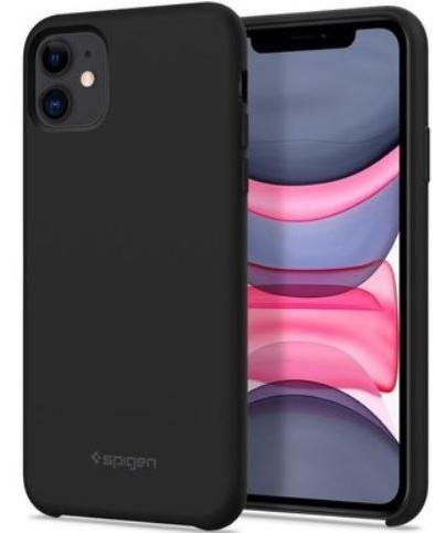 Чохол-накладка Spigen для iPhone 11 - Silicone Fit Black