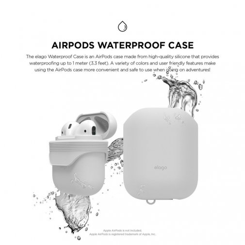 Чохол Elago for Airpods - Waterproof Case White (EAPWF-BA-WH)