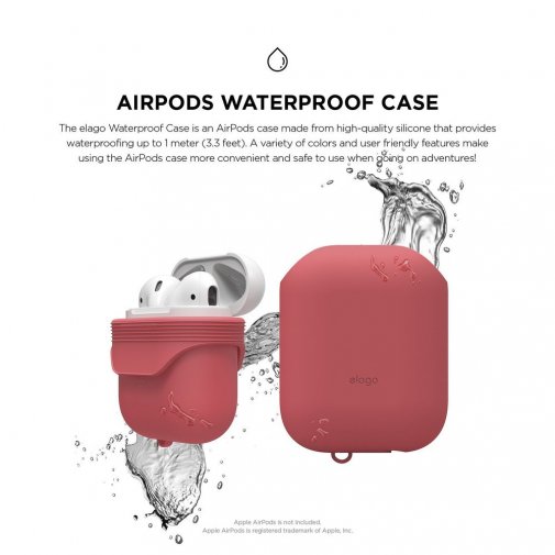 Чохол Elago for Airpods - Waterproof Case Italian Rose (EAPWF-BA-IRO)