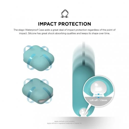 Фото: Чохол Elago for Airpods - Waterproof Case Coral Blue № 12 | KTC