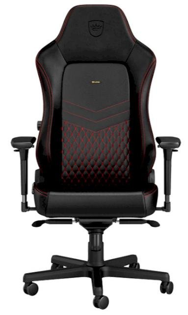 Крісло ігрове Noblechairs Hero Series PU шкіра, AL основа, Leather Black/Red