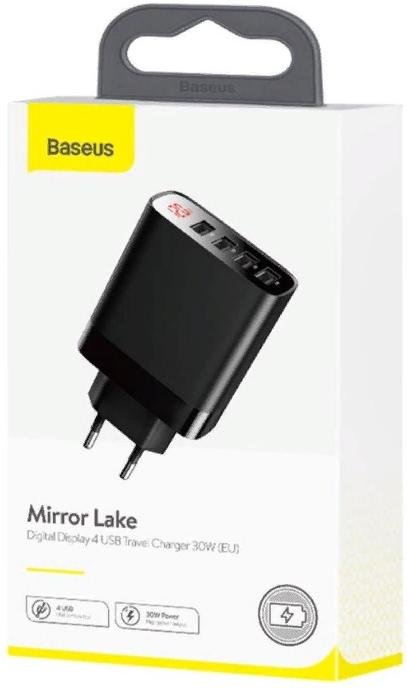 Зарядний пристрій Baseus Mirror Lake Digital Display Black (CCJMHB-B01)