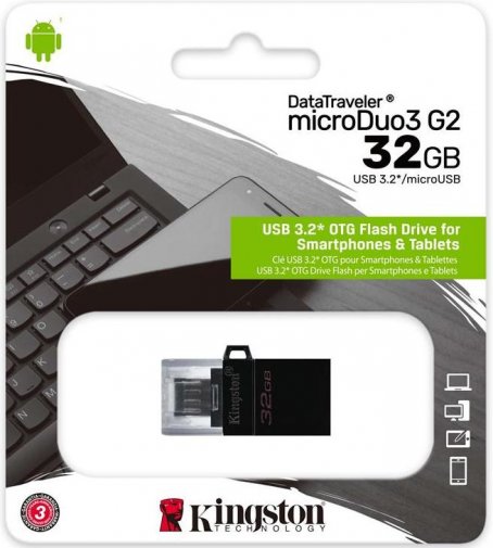 Флешка USB Kingston DT MicroDuo OTG 32GB DTDUO3G2/32GB