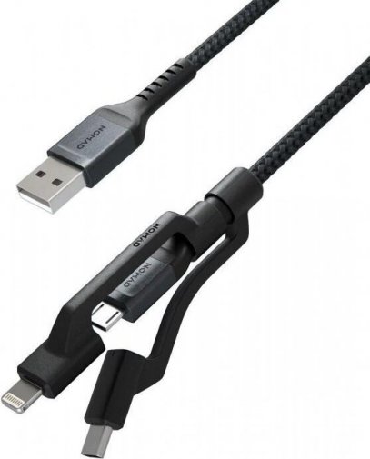 Кабель Nomad Universal Cable 3in1 AM / Micro USB / Type-C / Lightning 1.5m Black (NM0191AB00)
