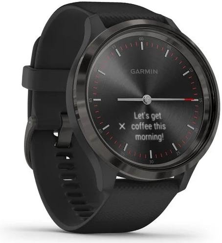 Смарт годинник Garmin Vivomove 3 Slate Stainless Steel Bezel with Black Case and Silicone Band (010-02239-01)