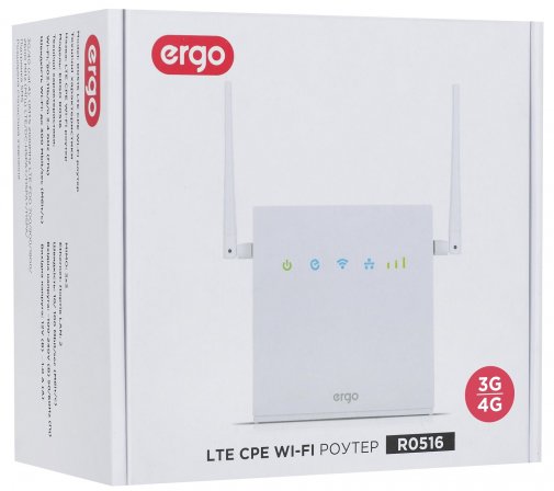 Маршрутизатор Wi-Fi ERGO R0516 White w/o battery