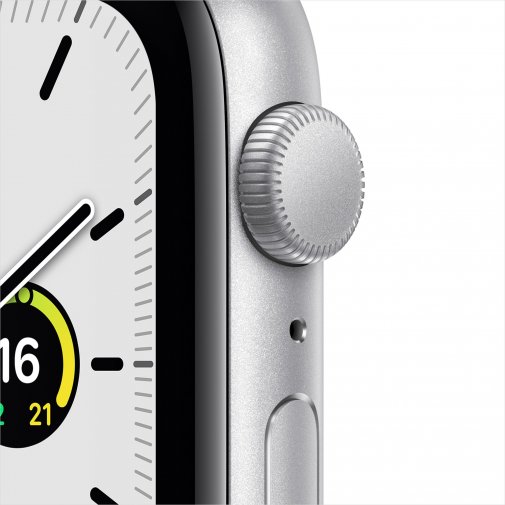 Смарт годинник Apple Watch Series SE GPS 44mm Silver Aluminium Case with White Sport Band (MYDQ2)