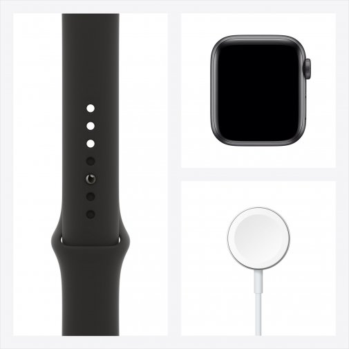 Смарт годинник Apple Watch Series 6 GPS 40mm Space Gray Aluminium Case with Black Sport Band (MG133)