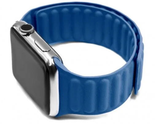 Фото: Ремінець HiC for Apple Watch 45/44/42mm - New Leather Link Blue (LLNK4244BL) № 6 | KTC