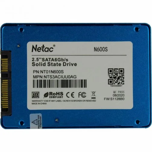 Фото: SSD-накопичувач Netac N600S SATA III 512GB (NT01N600S-512G-S3X) № 9 | KTC