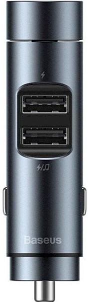 Автомобільний зарядний пристрій + FM-трансмітер Baseus Energy Column Car Wireless MP3 Charger Dark Grey (CCNLZ-0G)