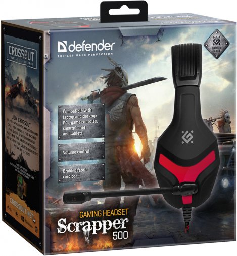 Гарнітура Defender Scrapper 500 Black/Red (64500)