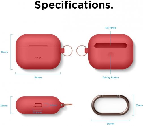 Чохол Elago for Airpods Pro - Silicone Hand Case Red (EAPPOR-HANG-RD)