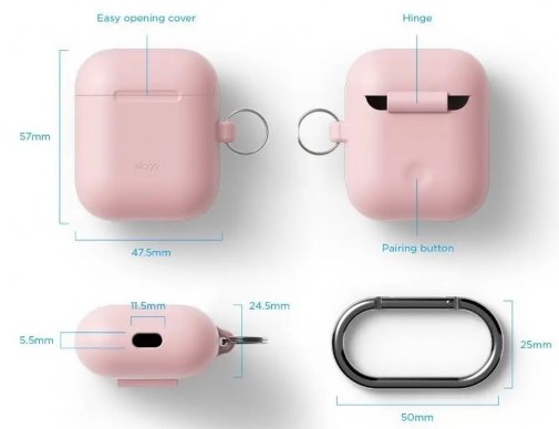 Чохол Elago for Airpods - Silicone Hand Case Pink (EAPSC-HANG-PK)
