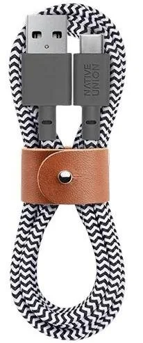 Фото: Кабель Native Union Belt Zebra AM / Type-C 1.2m (BELT-AC-ZEB-NP) № 8 | KTC