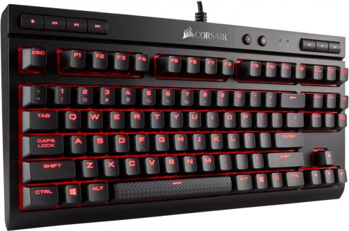 Клавіатура Corsair K63 Cherry MX Red LED RU USB Black (CH-9115020-RU)