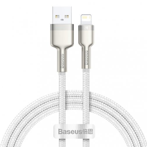 Кабель Baseus ICafule Series Metal Cable For iP AM / Lightning White (CALJK-A02)