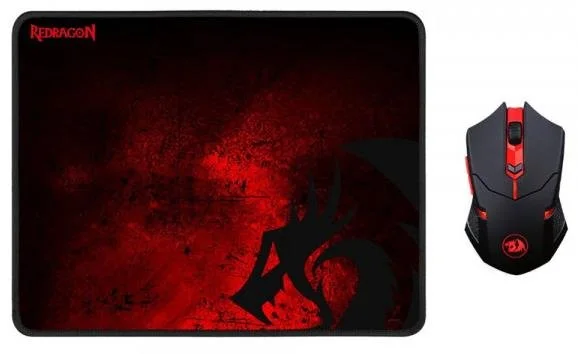 Фото: Мишка Redragon M601WL-BA + килимок Black (78227) № 10 | KTC