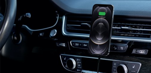 Кріплення для мобільного телефону Belkin Car Mount Magnetic Charging Qi Black (WIC004BTBK-NC)