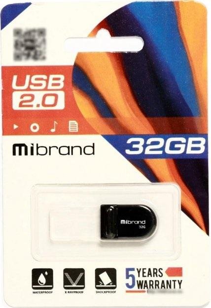 Флешка USB Mibrand Scorpio 32GB Black (MI2.0/SC32M3B)