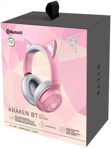 Фото: Гарнітура Razer Kraken Kitty Edition Bluetooth Quartz (RZ04-03520100-R3M1) № 8 | KTC