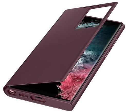 Чохол Samsung for Galaxy S22 Ultra - Smart Clear View Cover Burgundy (EF-ZS908CEEGRU)