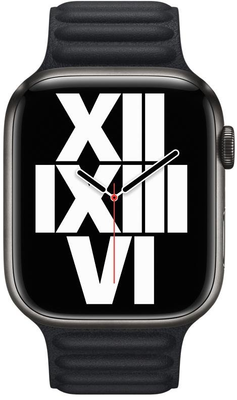 Ремінець Apple for Apple Watch 45mm - Leather Link Midnight - S/M (ML813)
