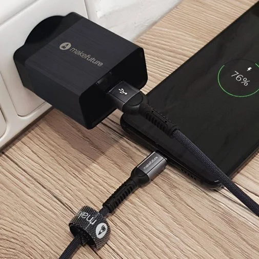 Фото: Зарядний пристрій MakeFuture 1USB 3A Quick Charge Black (MCW-11BK) № 7 | KTC