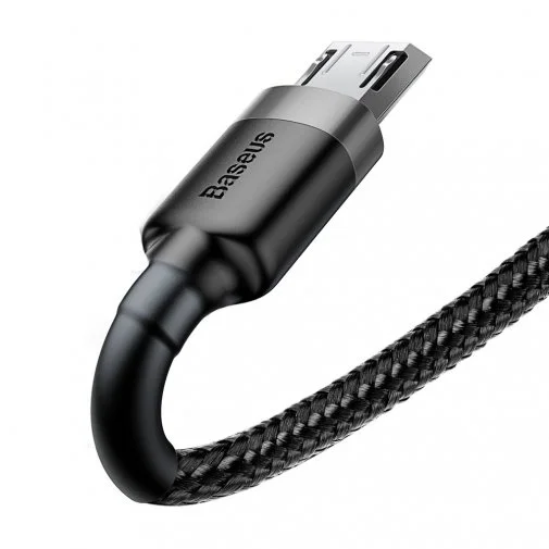 Фото: Кабель Baseus Cafule 2A AM / Micro USB 3m Grey/Black (CAMKLF-HG1) № 10 | KTC