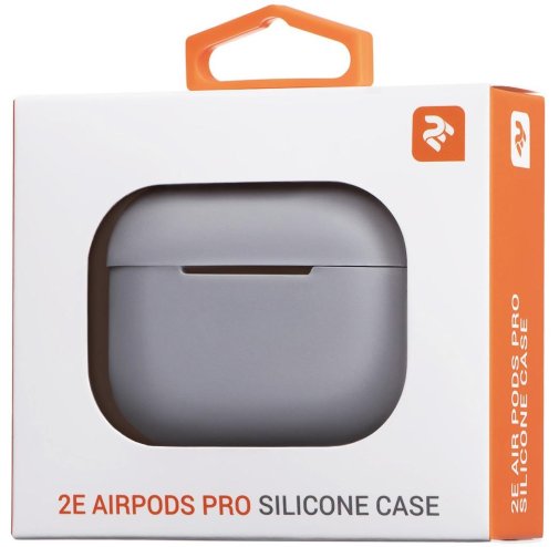 Чохол 2E for Apple Airpods Pro - Pure Color Silicone 2.5mm Grey (2E-PODSPR-IBPCS-2.5-GR)