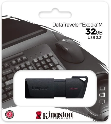 Фото: Флешка USB Kingston DataTraveler Exodia M 32GB Black (DTXM/32GB) № 7 | KTC