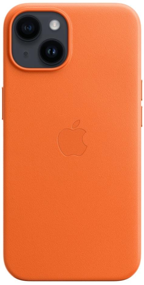 Чохол Apple for iPhone 14 - Leather Case with MagSafe Orange (MPP83ZE/A)