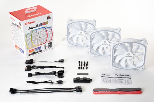 Вентилятор для корпуса ENERMAX SQUA RGB White 3psc (UCSQARGB12P-W-BP3)