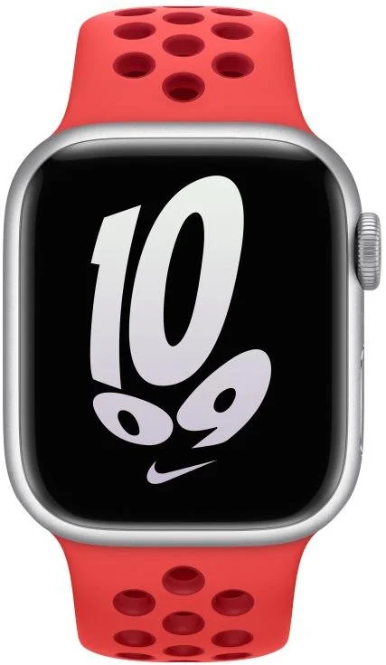 Фото: Ремінець Apple for Apple Watch 41mm - Nike Sport Band Bright Crimson/Gym Red (MPGW3) № 5 | KTC