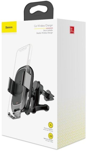 Кріплення для мобільного телефону Baseus Smart Vehicle Bracket Wireless Black (WXZN-01)