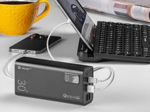 Фото: Батарея універсальна Tracer TRABAT47062 30000mAh QC/PD/SCP Black № 14 | KTC