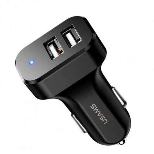 Фото: Автомобільний зарядний пристрій Usams C13 Black with Lightning cable (NTU35LC13TZ) № 5 | KTC
