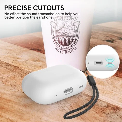 Фото: Чохол for AirPods Pro 2 - Silicon Case Two Parts White № 12 | KTC