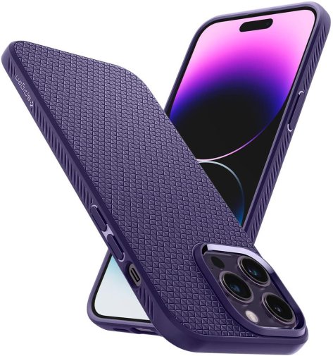 Чохол Spigen iPhone 14 Pro Max - Liquid Air Deep Purple (ACS05575)